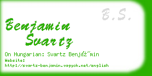 benjamin svartz business card